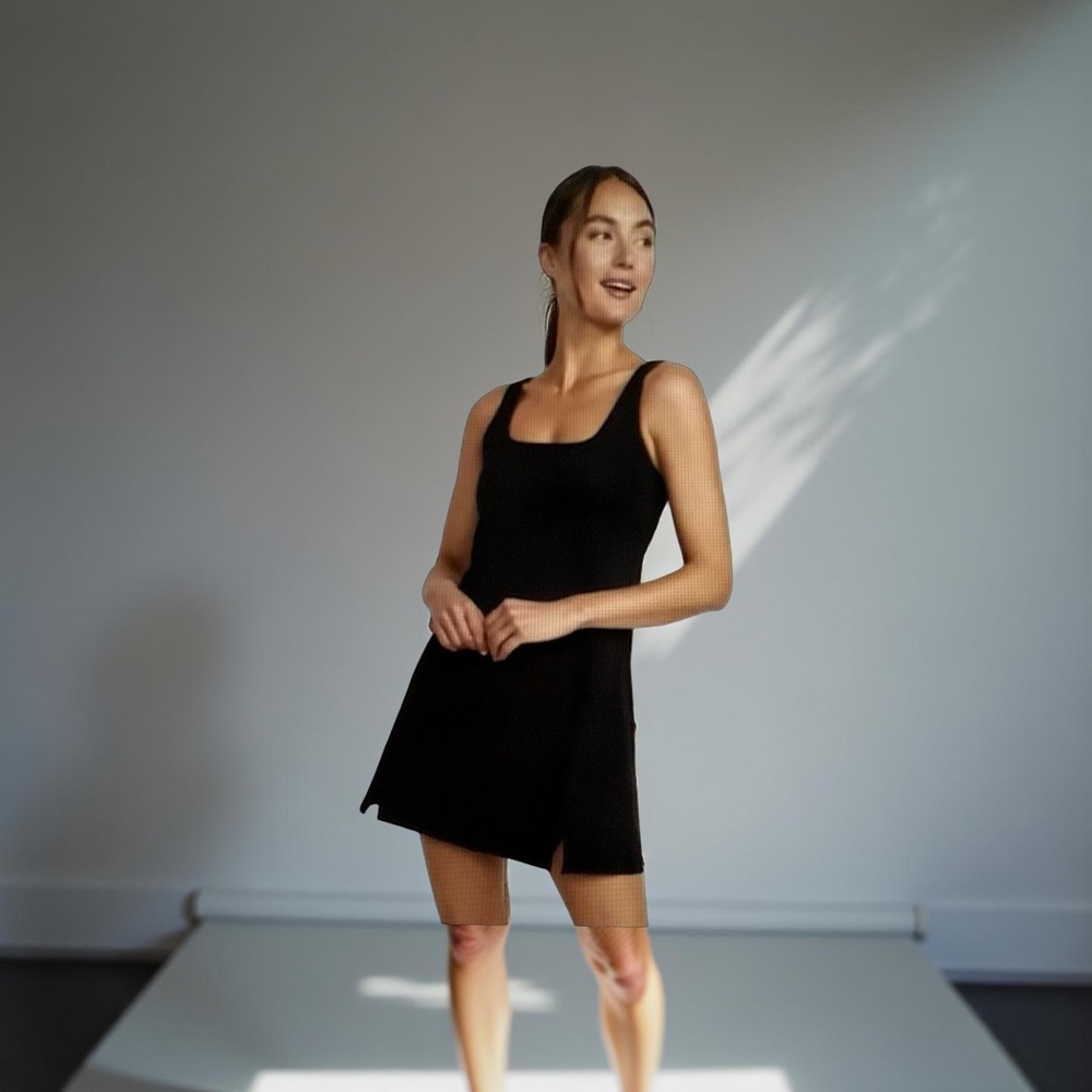 Old Navy Active Black Powersoft Dress w/ built in bra and attached shorts
